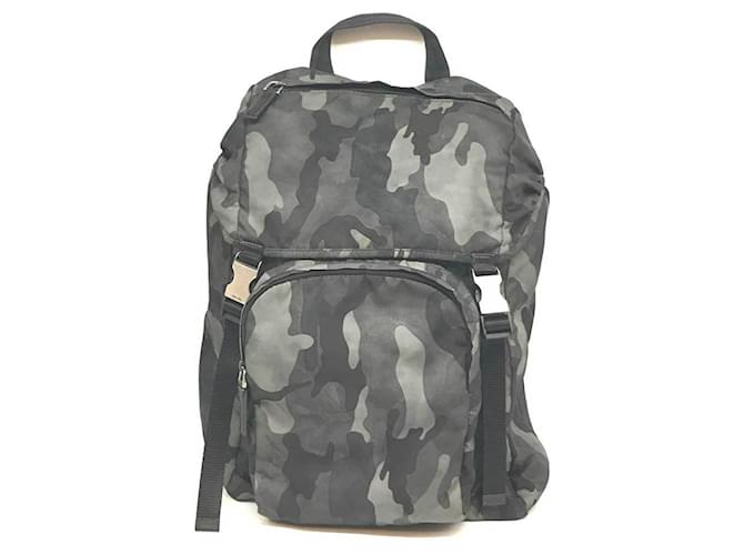 Mochila de nylon camuflada Prada Caqui  ref.1505905