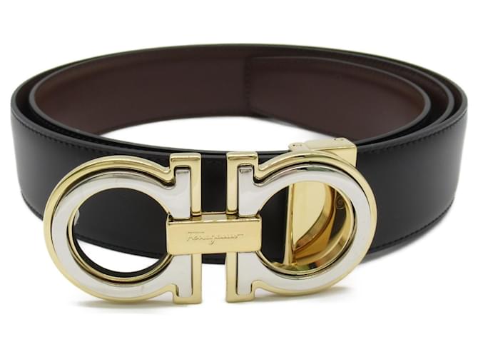 Cintura in pelle nera Salvatore Ferragamo Nero ref.1506119 Joli Closet