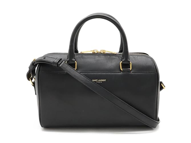 Bolso de mano Baby Duffle Yves Saint Laurent Negro Cuero  ref.1506176