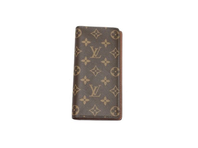 Cartera larga Monogram Louis Vuitton Castaño