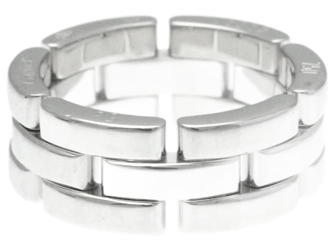 Cartier Maillon Panthère Band Ring Silvery White gold  ref.1506376