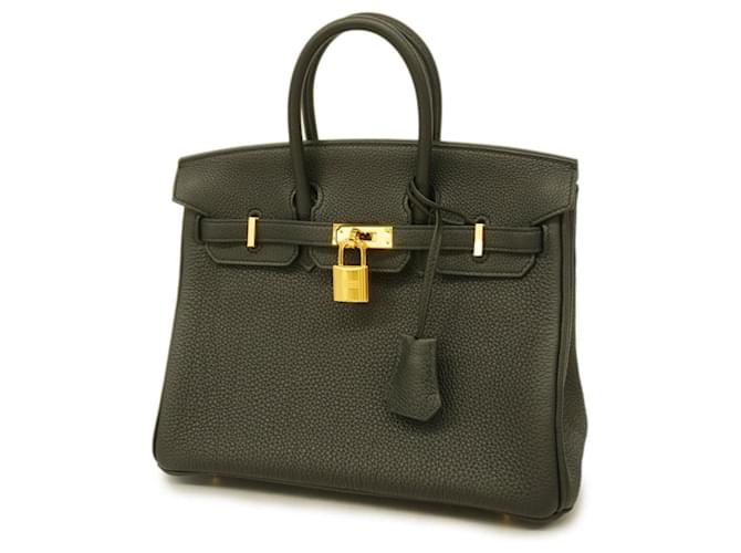 Hermès Bolsa Hermes Birkin 25 em couro Togo preto  ref.1506487