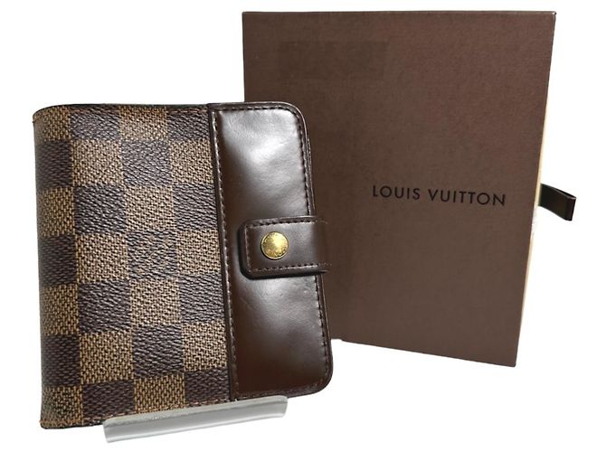 Carteira bi-fold Damier Louis Vuitton Marrom