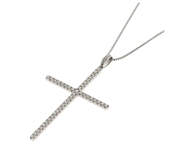 Autre Marque Collier en diamant croisé large Monnickendam Or blanc Platine  ref.1506916