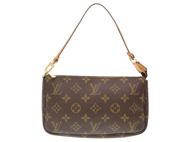 Louis Vuitton Monogram Pochette Accessoire Brown Patent leather  ref.1507020