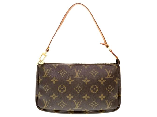 Louis Vuitton Monogram Pochette Accessoire Brown Patent leather  ref.1507035