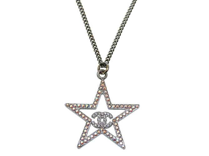 Colar de prata com estrela Cocomark da Chanel Metálico