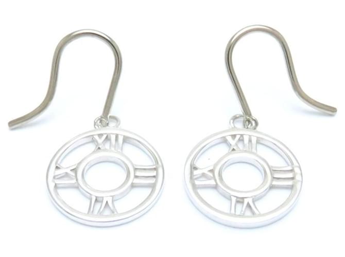 Boucles d'oreilles pendantes en argent 925 Atlas Medallion de Tiffany & Co.  ref.1507155