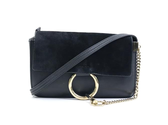 Bolsa de ombro Chloé Faye Preto Suécia Couro  ref.1507305