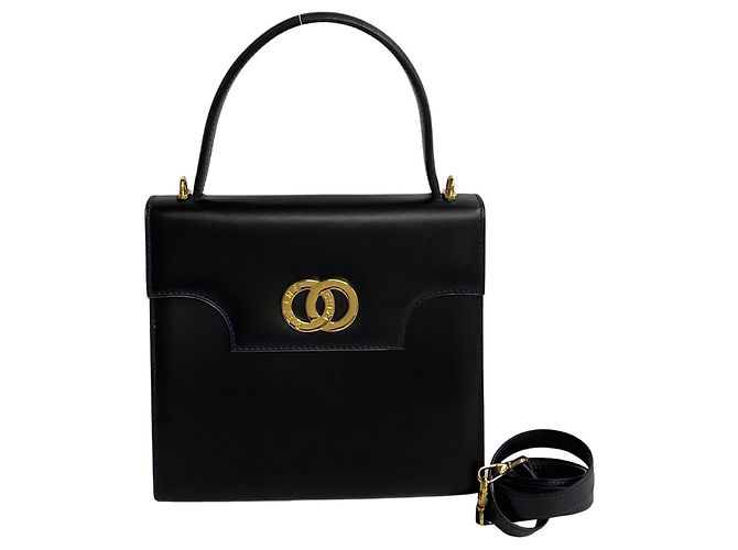 Céline Bolso de mano 2 en 1 de piel de ternera marina Celine Azul marinho