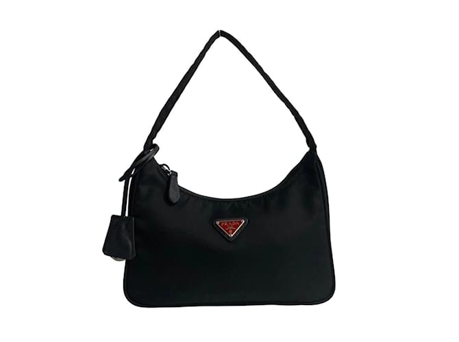 Saffiano Bolso Prada Re Edition 2000 Negro Cuero Nylon  ref.1507404