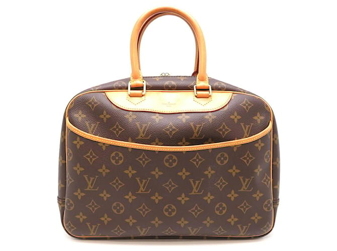 Sac Boston Deauville pour femmes Louis Vuitton Cuir vernis Marron Monogramme  ref.1507513