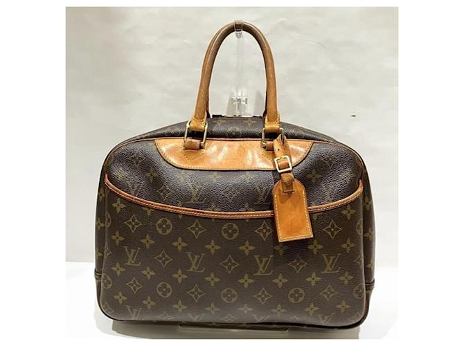 Borsa Deauville Monogram Louis Vuitton Marrone Pelle verniciata  ref.1507536