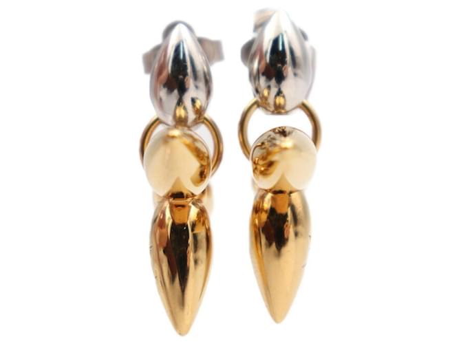 Louis Vuitton Bouquet de Reille Louisette Pantin Earrings Silvery Golden Metal  ref.1507599