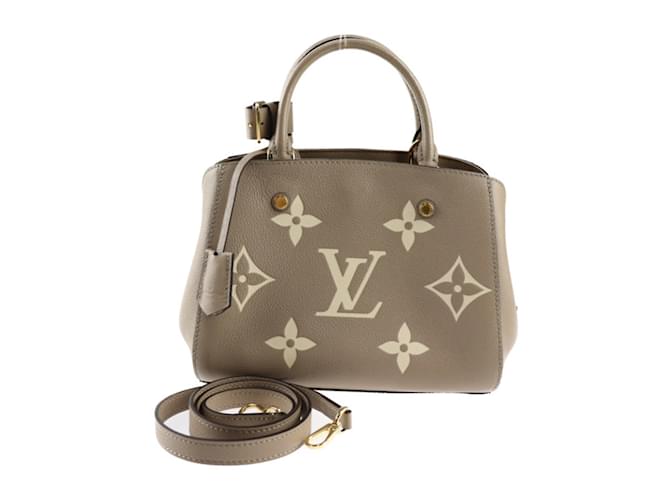 Bolsa Montaigne BB Louis Vuitton Cinza Lona  ref.1507600