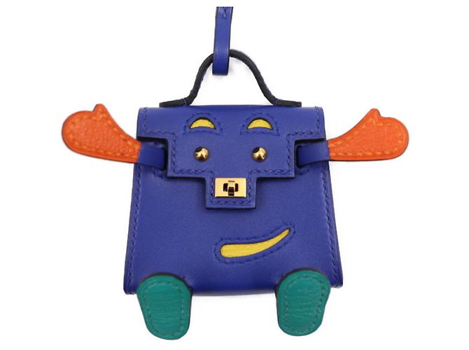 Hermès Charm per borsa Hermes Kelly Dole Rosso Blu