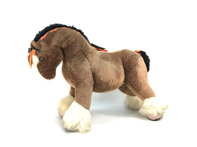 Hermès Hermes PM Horse Pony Plush Stuffed Animal Brown Acrylic  ref.1507792