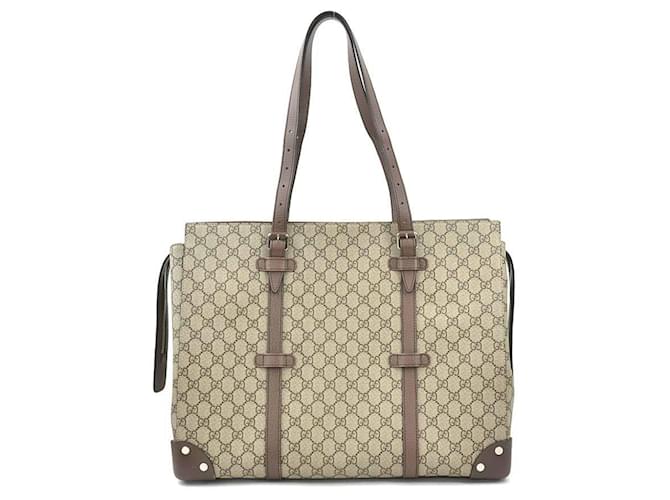 Gucci GG Supreme Canvas Shoulder Bag Brown Cloth  ref.1507886