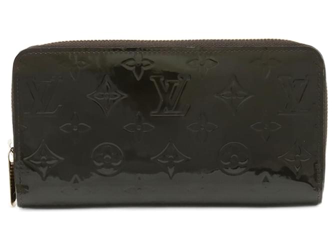 Portefeuille Zippy Monogram Vernis Louis Vuitton Cuir vernis Marron foncé  ref.1507970