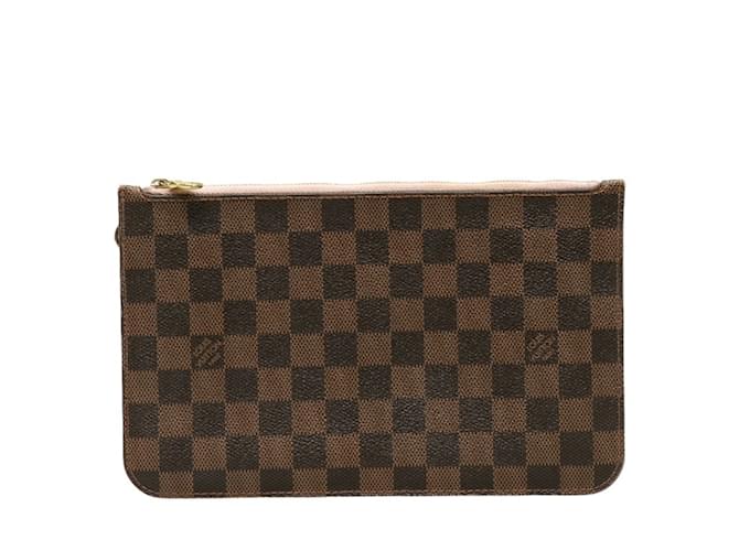 Louis Vuitton Damier Neverfull MM Tasche Braun Leder Kunststoff  ref.1508027