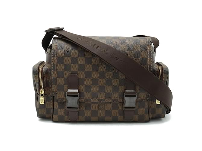 Bolsa de Ombro Louis Vuitton Damier Reporter Melville Branco Damier ebene Plástico  ref.1508117