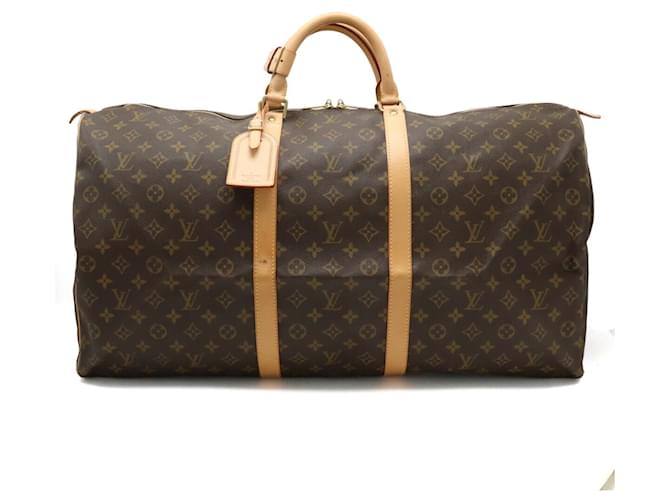 Sac Boston Keepall 60 Monogram Louis Vuitton Cuir vernis Monogramme  ref.1508144