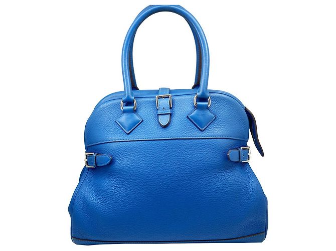 Hermès HERMES Atlas 35 Blaue Handtasche