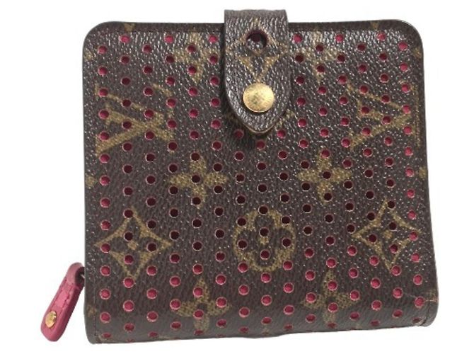 Louis Vuitton Fuchsia Monogram Perforated Bi-Fold Wallet Fuschia