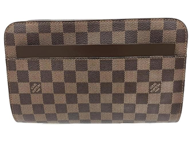 Bolsa Clutch Louis Vuitton Damier Saint N51993 Marrom Damier ebene Lona  ref.1508301