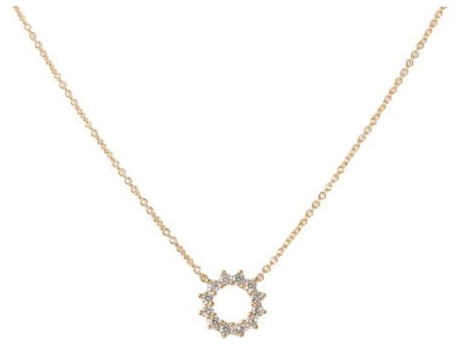 Tiffany & Co Tiffany Mini Open Circle K18PG Pink Gold Necklace  ref.1508433