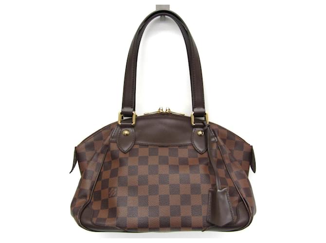 Bolsa de Ombro Louis Vuitton Damier Verona PM N41117 Damier ebene Lona  ref.1508505