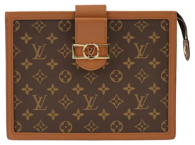 Louis Vuitton Pochette Dauphine Second Bag Brown Leather  ref.1508528