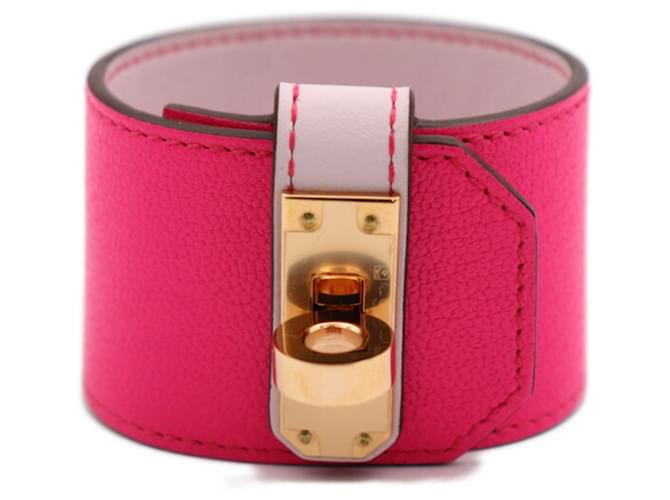 Hermès Hermes Kelly Twist GM Bracelet Pink Leather  ref.1508530