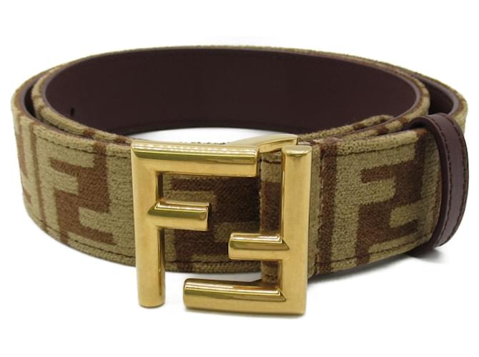 Fendi Brown Calfskin Standard Belt Leather  ref.1508715