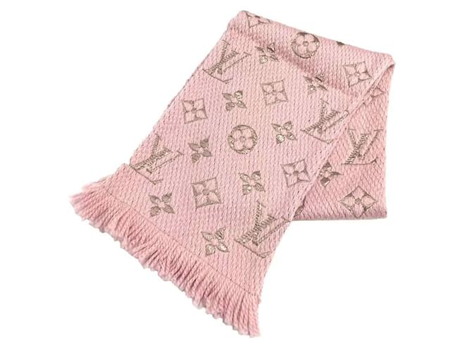 Louis Vuitton Pink Wool and Silk Stole Polyester  ref.1508807