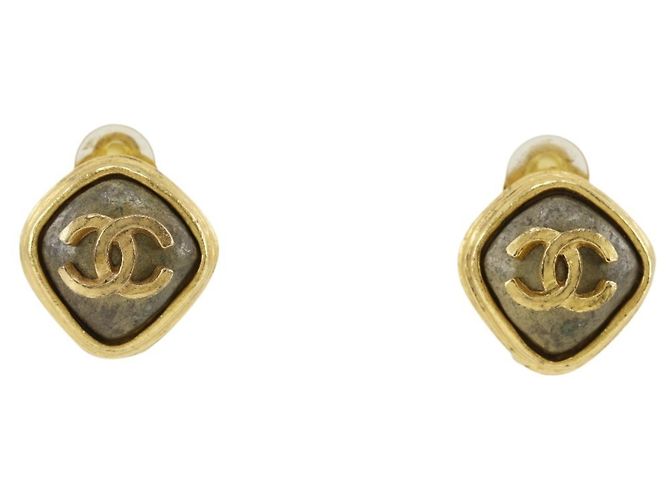 Chanel vergoldete Clip-Ohrringe Golden