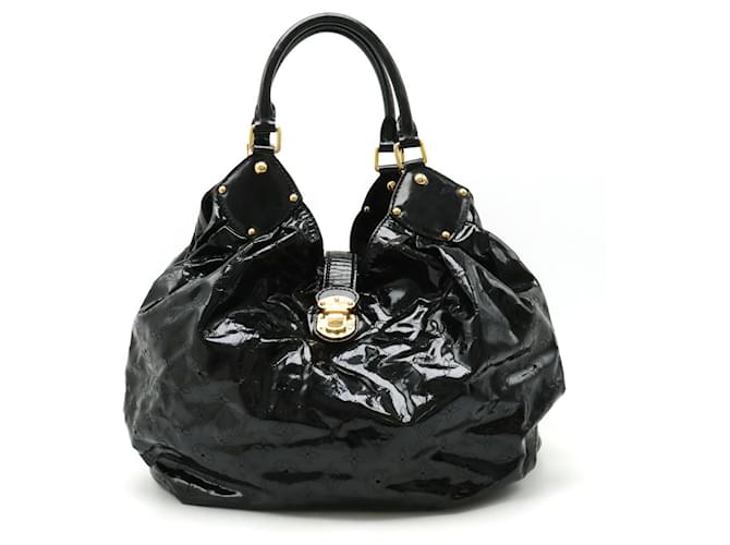 Sac tote XL Monogram Surya Louis Vuitton Cuir vernis Noir  ref.1508867