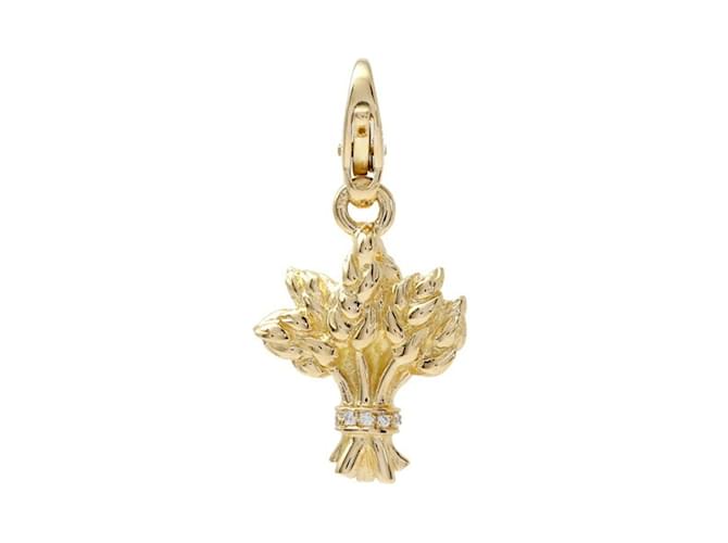 Colar Pendente Motivo Bouquet Chanel em Ouro Amarelo K18YG  ref.1509034