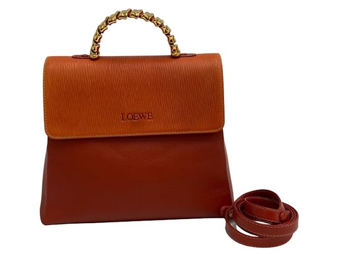 Borsa in pelle Loewe Velasquez Arancione  ref.1509125