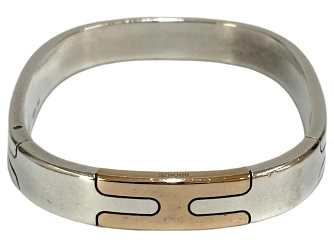 Hermès Bracciale Bangle in Bronzo Argento 925 Logo Hermes Ercole  ref.1509137