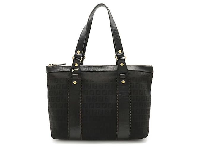 Sac fourre-tout Fendi Zucchino Noir  ref.1509207