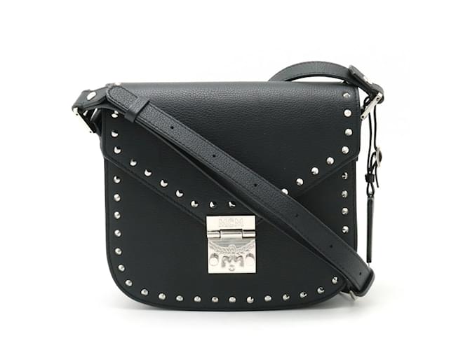 MCM Black Leather Shoulder Bag Pochette  ref.1509216