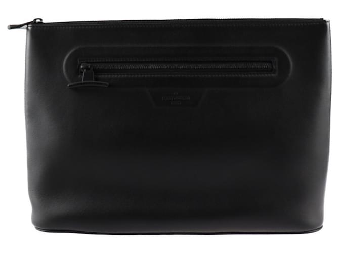 Louis Vuitton Pochette Cosmos Dark Infinity Clutch Bag Black Leather  ref.1509227