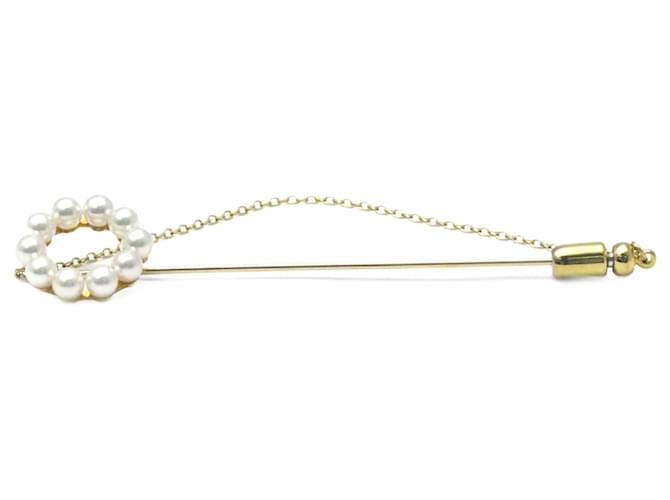 Mikimoto Pearl Brooch in Yellow Gold White Golden  ref.1509450