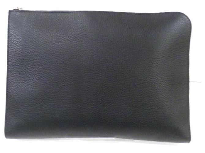 Louis Vuitton Taiga Pochette Jour GM Clutch Bag Black Leather  ref.1509472