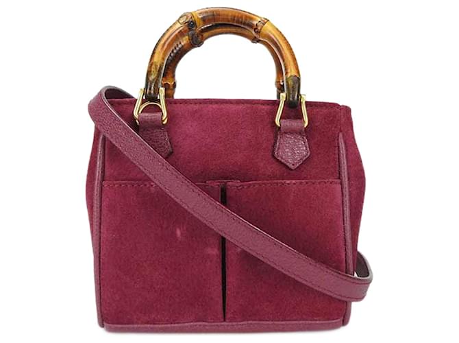 Gucci Mini Handbag in Purple Suede Leather  ref.1509475