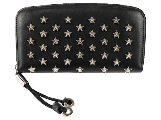 Jimmy Choo Filipa Long Wallet Black Silvery Leather ref.1509538 - Joli  Closet