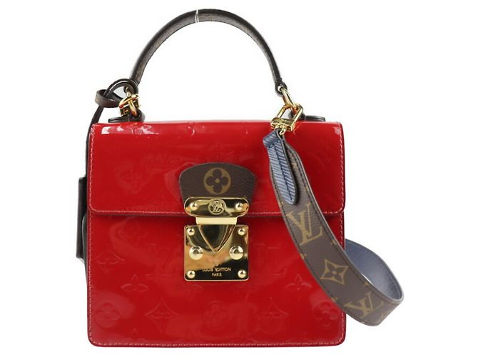 Sac à main Louis Vuitton Spring Street PM Marron Rouge Bleu