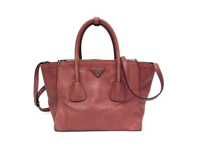 Prada B2625M Women's Leather Handbag in Dusty Pink  ref.1509919