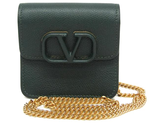 Borsa a spalla compatta V Sling di Valentino Garavani Verde scuro Pelle  ref.1509920